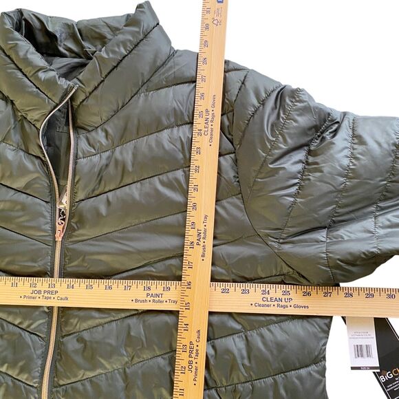 Big Chill Womens 3X Olive Green Quilted Packable Jacket Cloud Tech NEW Flawed - Picture 9 of 16